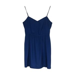 J. Crew Cami Cocktail Dress Empire Waist Pockets Cobalt Blue‎ Women’s 12 US